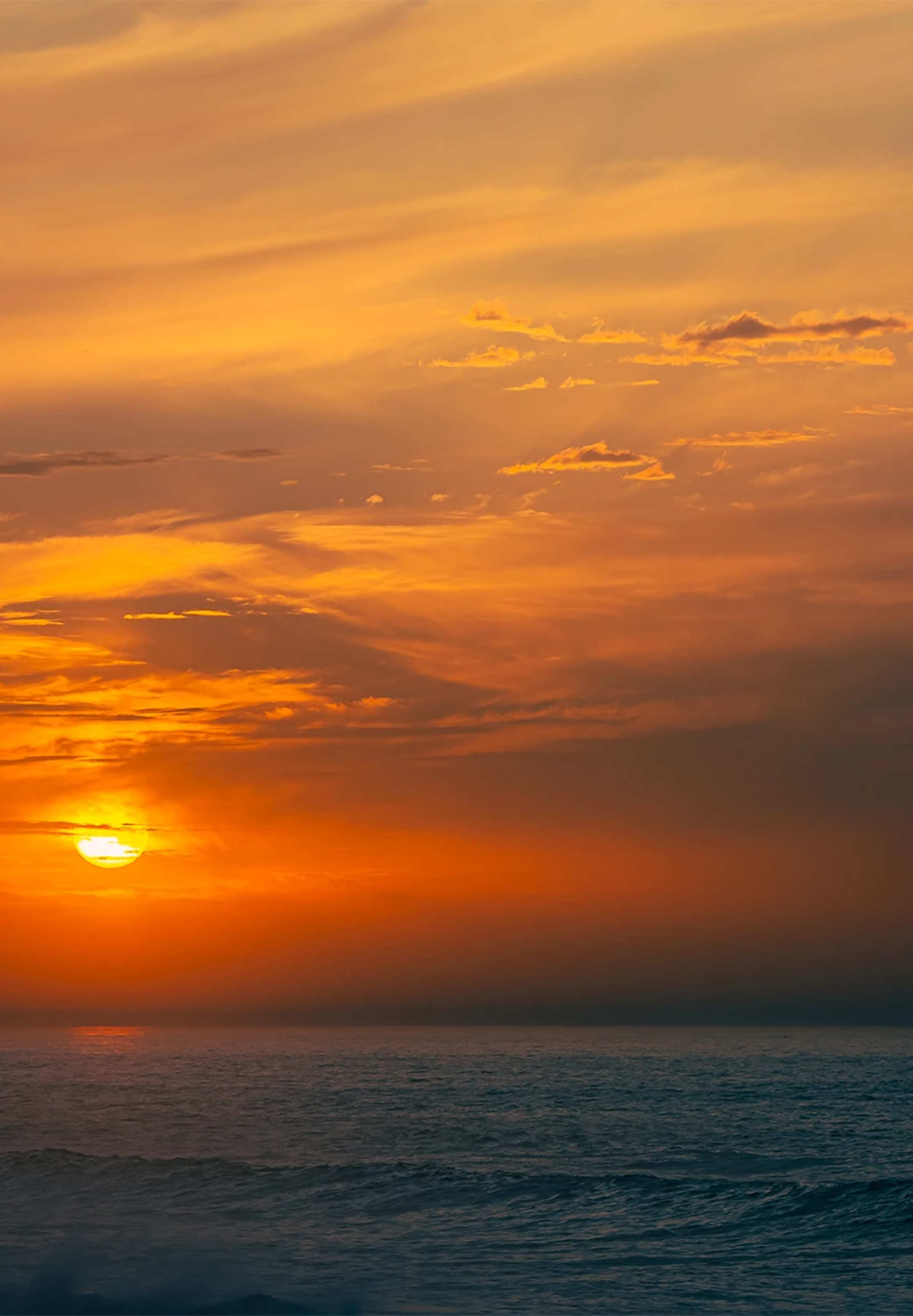 Colorful sunset clouds over Rabat.