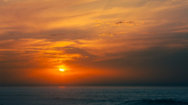 Colorful sunset clouds over Rabat.