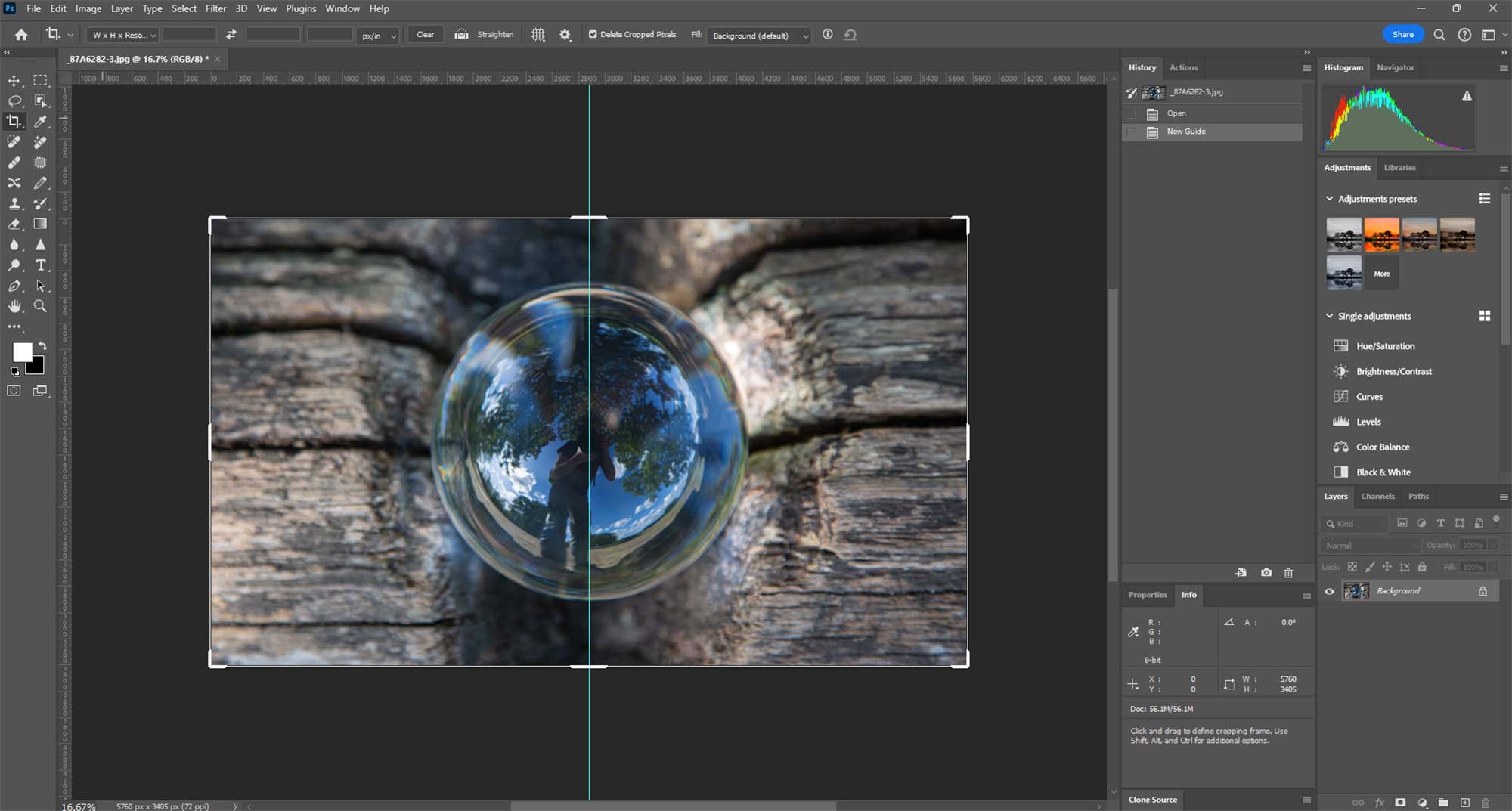 Advanced centered composition in Photoshop.