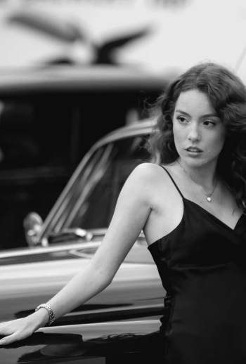 Candid Sophie in black and white, Central London.