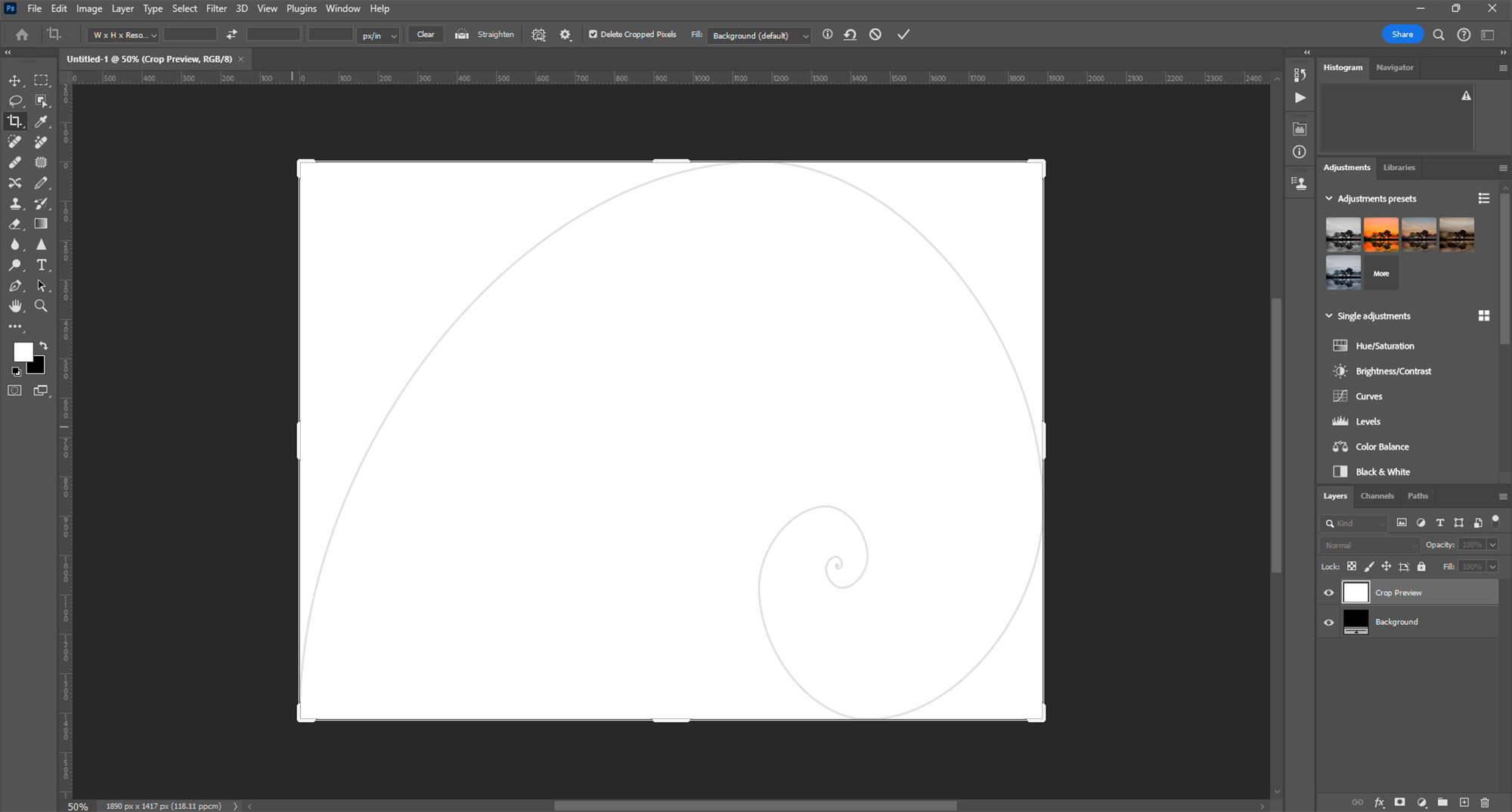 Advanced Golden Spiral method in Photoshop.