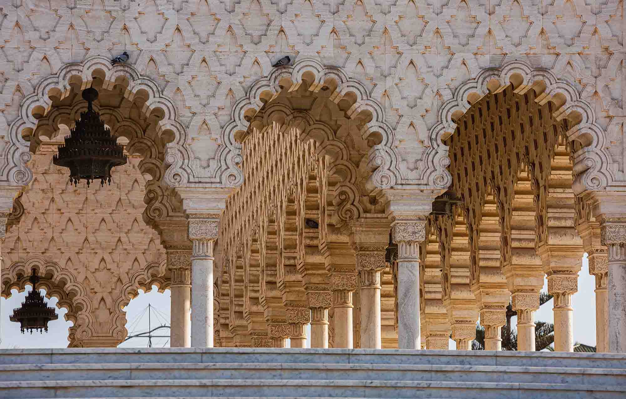 Cultural patterns and textures in Rabat.