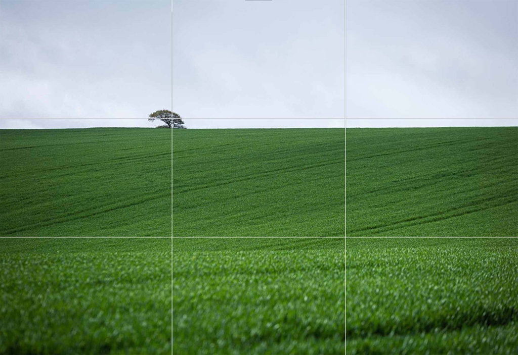 Rule of Thirds in England landscape.