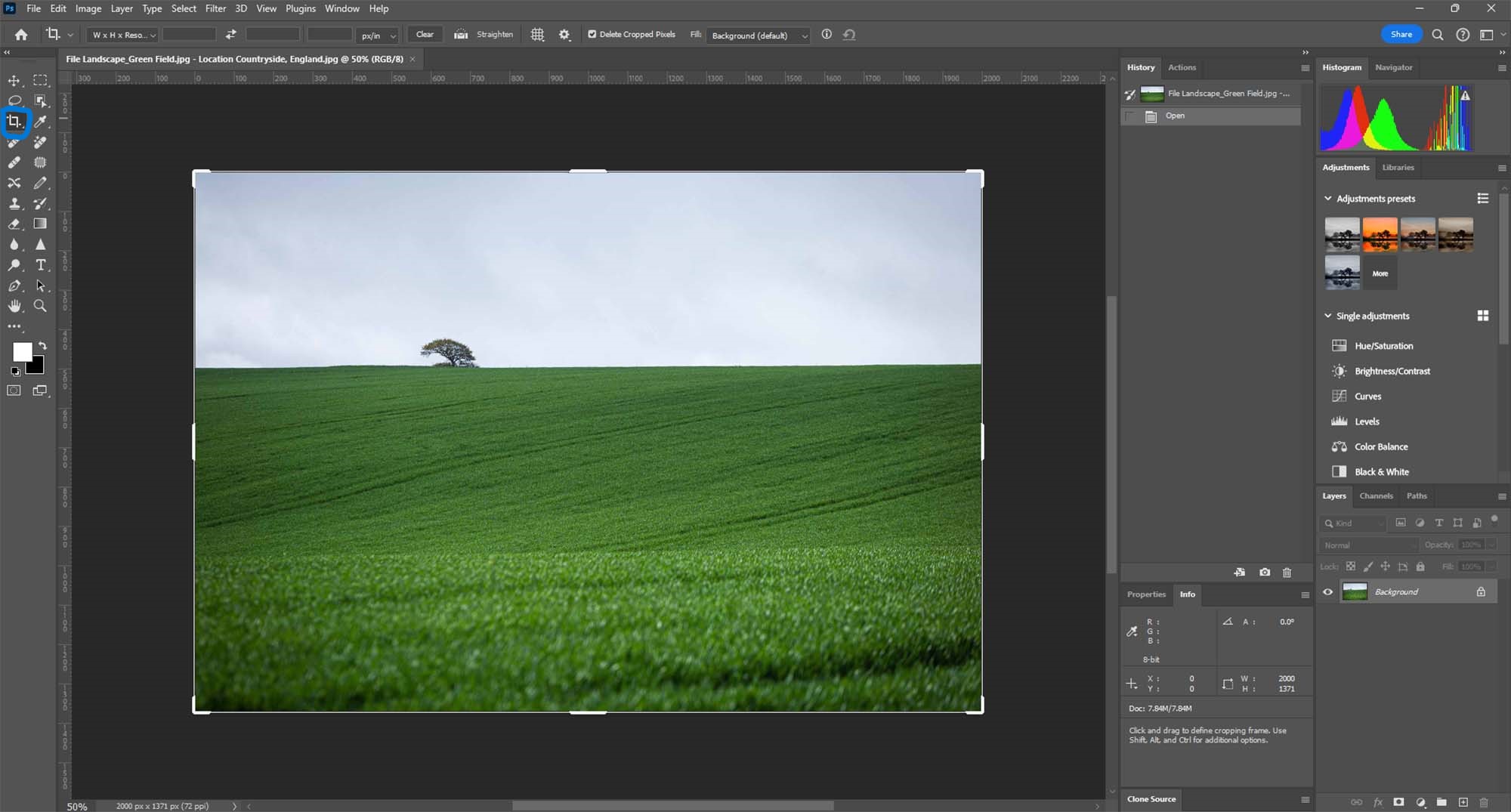 Rule of Thirds demonstration in Photoshop.