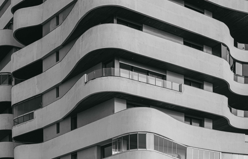 Monochrome tones in Casablanca architecture.