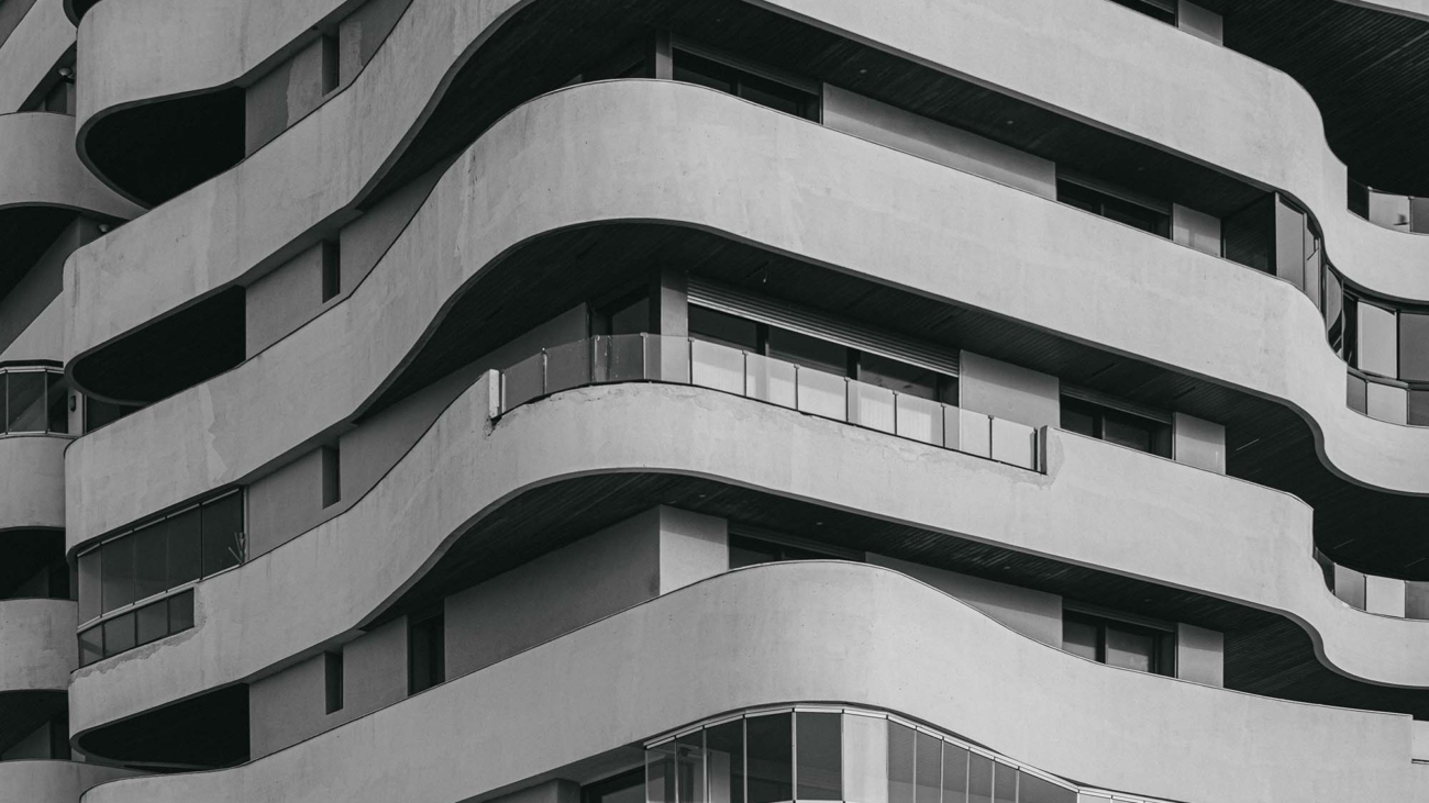 Monochrome tones in Casablanca architecture.