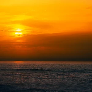 Vibrant sunset silhouette in Rabat.