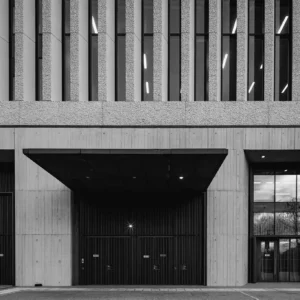 Light and shadow play at UCL Campus in B&W.